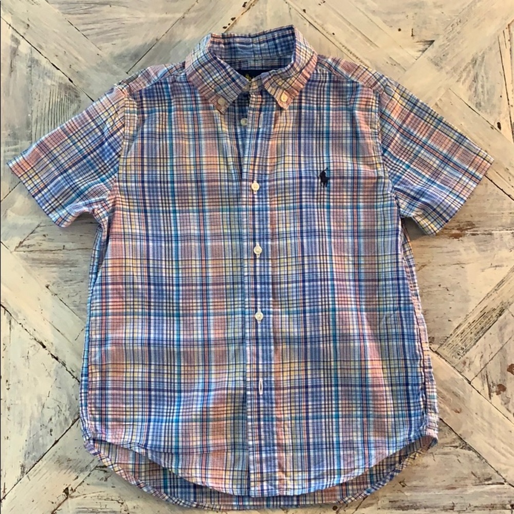 Boy’s Polo short sleeve button up-Size 6